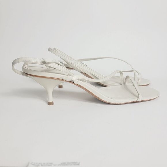 NEW Schutz Helene Kitten Heel Strappy Gladiayor Sandal in Pearl White SIZE 11 - Picture 7 of 11